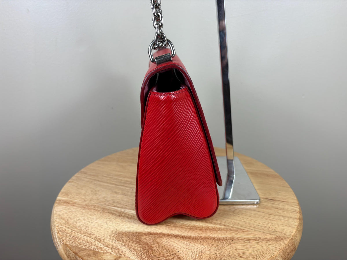 Authentic Louis Vuitton Twist MM Epi Red Leather Crossbody