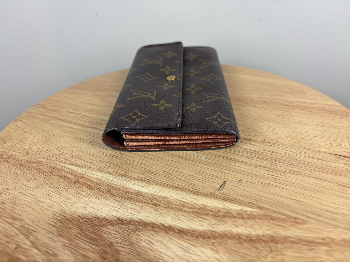 Authentic Louis Vuitton Monogram Portefeiulle Sarah Long Bifold Wallet