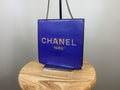 Authentic Chanel Coco Mark Hologram Purple Chain Tote