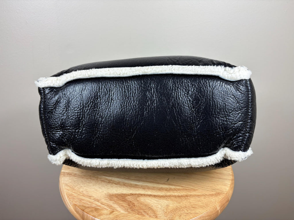 Authentic Celine Boogie Sherling Patent Leather Handbag