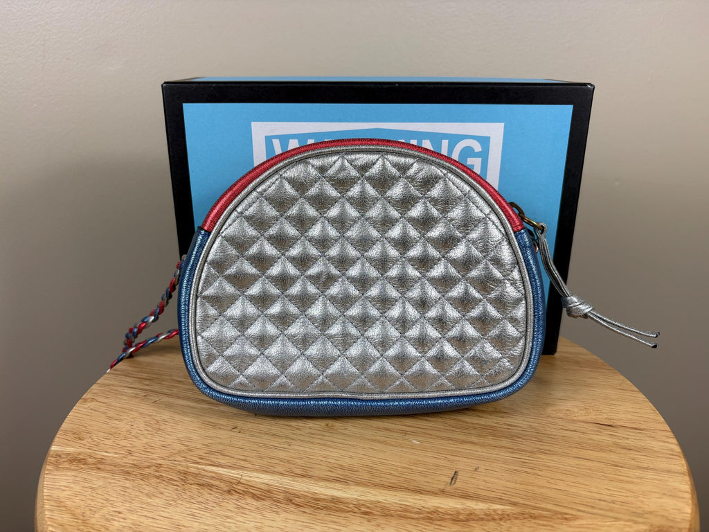 Authentic Gucci Horsebit Trampuntata Zumi Metalic Crossbody Bag