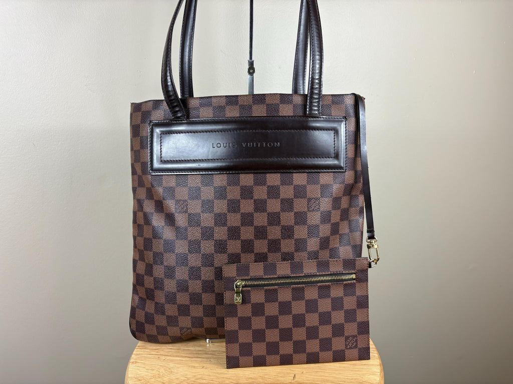 Authentic Louis Vuitton Clifton Damier Ebene Shoulder Handbag w/ Pouch