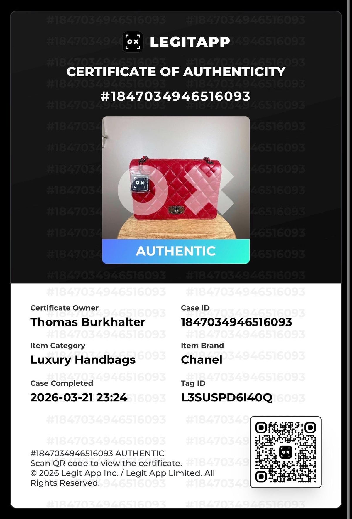 Authentic Chanel Matelasse Red Calfskin Leather Cocomark Shoulder Bag w/ COA