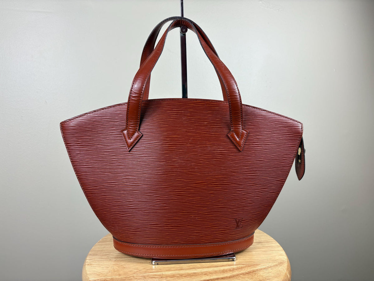 Authentic Louis Vuitton Epi Rust Brown Saint Jacques Hand Bag