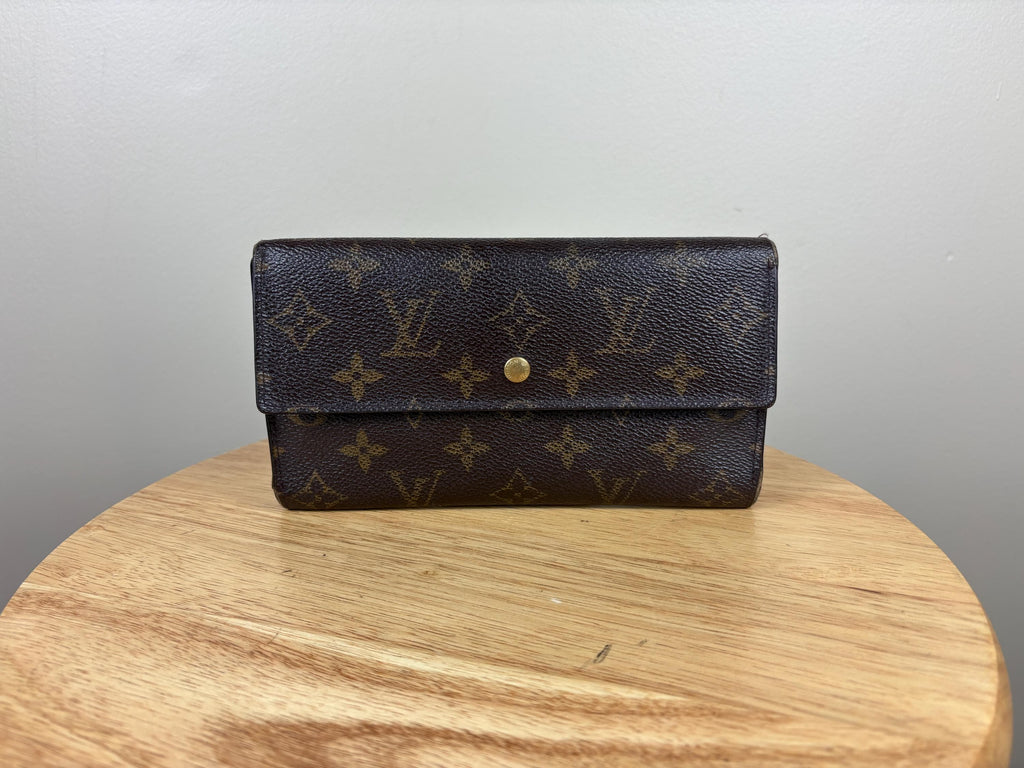 Authentic Louis Vuitton Monogram Porte Tresor International Trifold Wallet