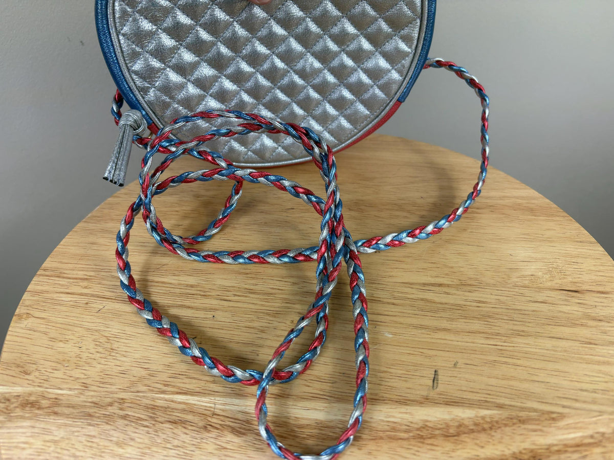Authentic Gucci Horsebit Trampuntata Zumi Metalic Crossbody Bag