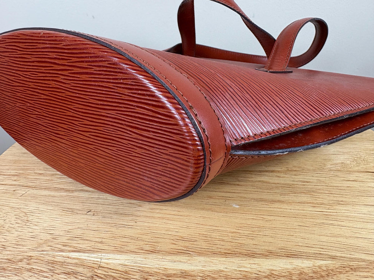 Authentic Louis Vuitton Epi Rust Brown Saint Jacques Hand Bag