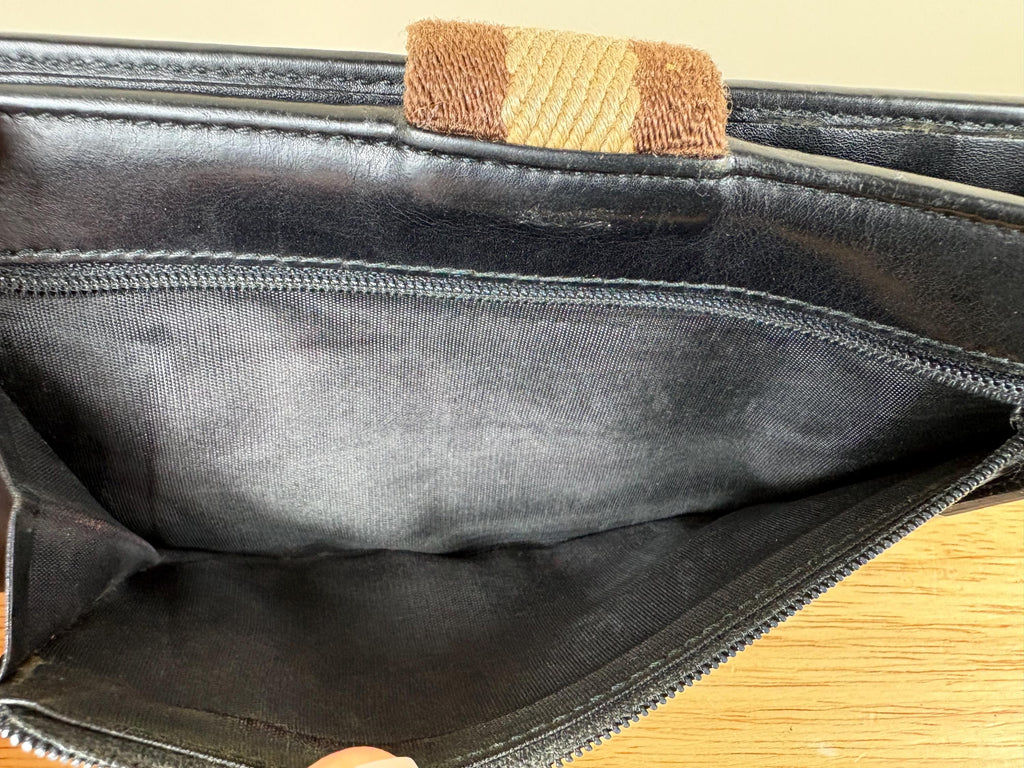 Authentic Gucci Dark Brown Leather Snap Wallet