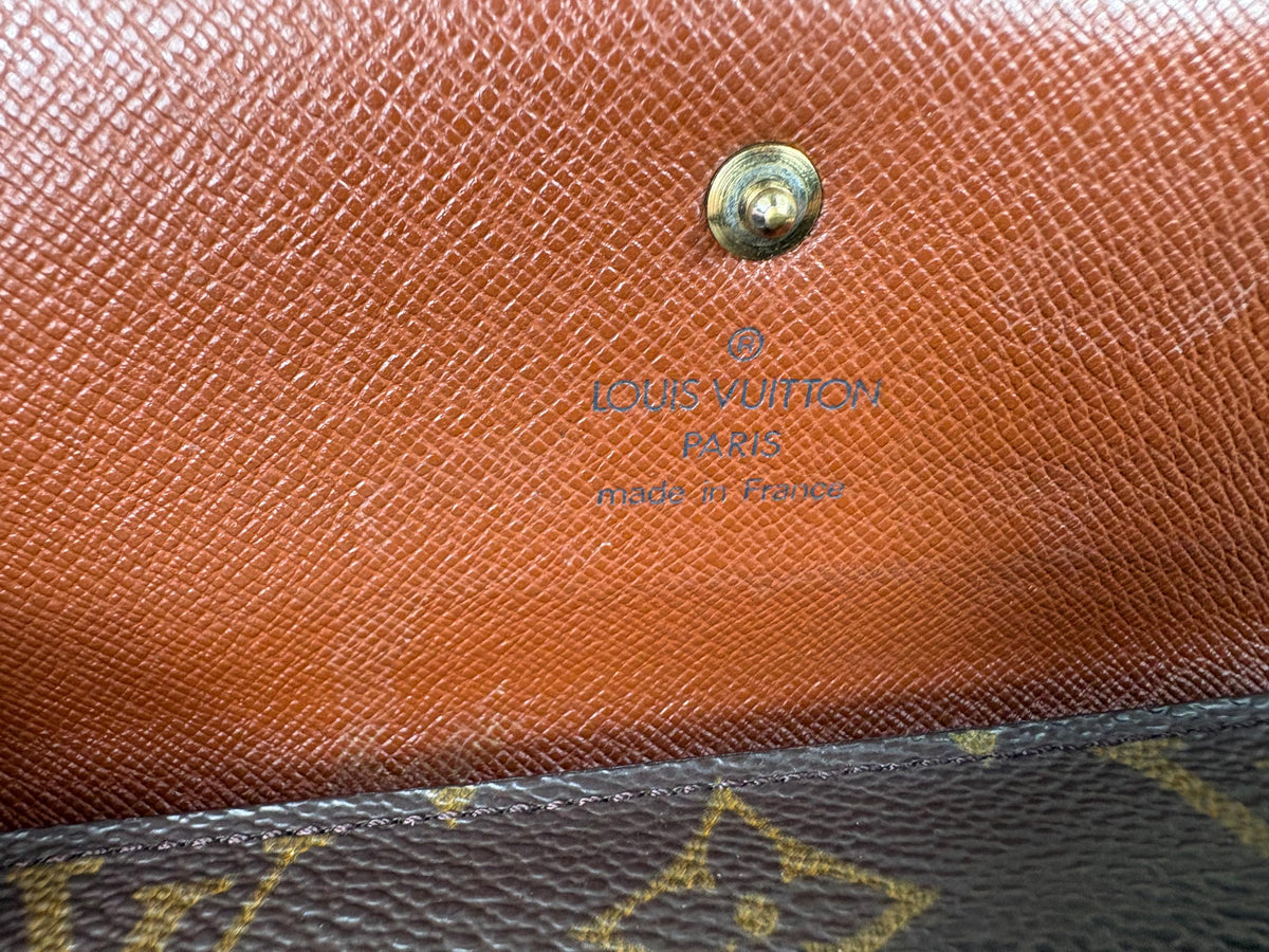 Authentic Louis Vuitton Monogram Porte Tresor International Trifold Wallet
