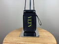 Authentic Valentino Black Leather Bifold Wallet with Strap VLTN