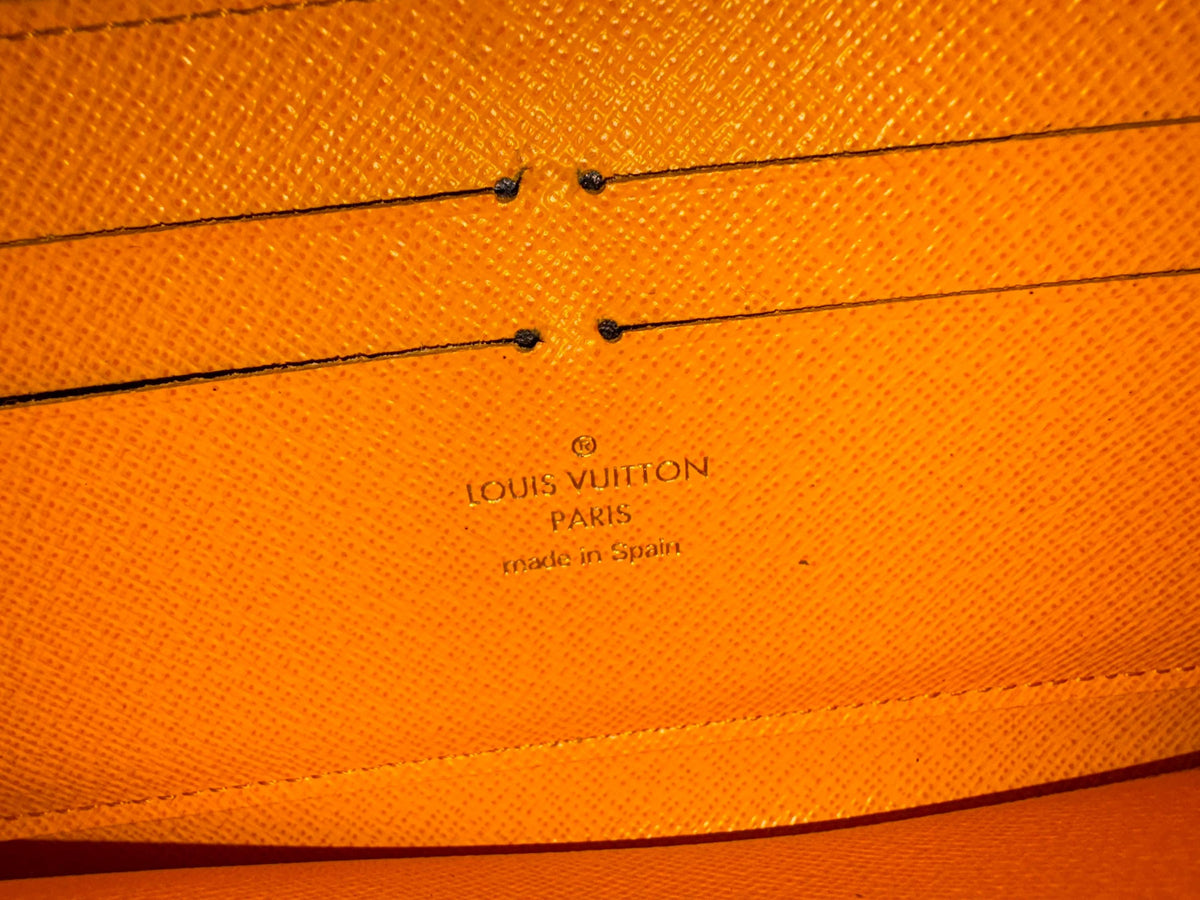 Authentic Louis Vuitton Yellow Epi Zippy Zip Around Wallet