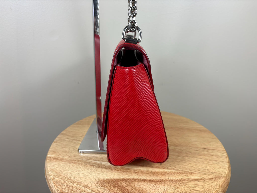 Authentic Louis Vuitton Twist MM Epi Red Leather Crossbody