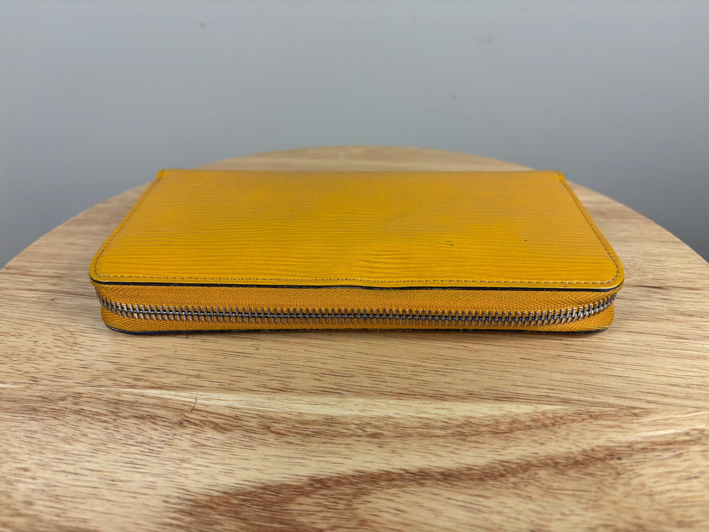 Authentic Louis Vuitton Yellow Epi Zippy Zip Around Wallet
