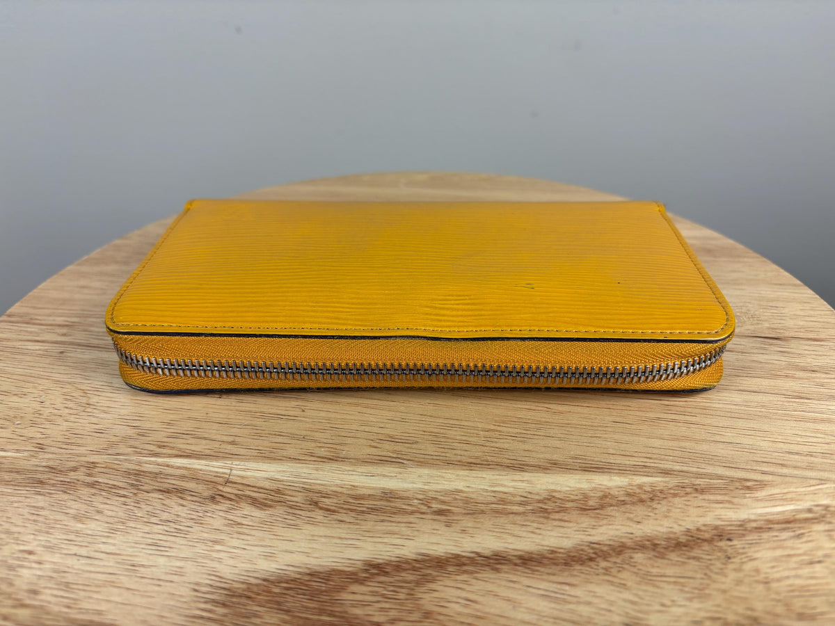 Authentic Louis Vuitton Yellow Epi Zippy Zip Around Wallet