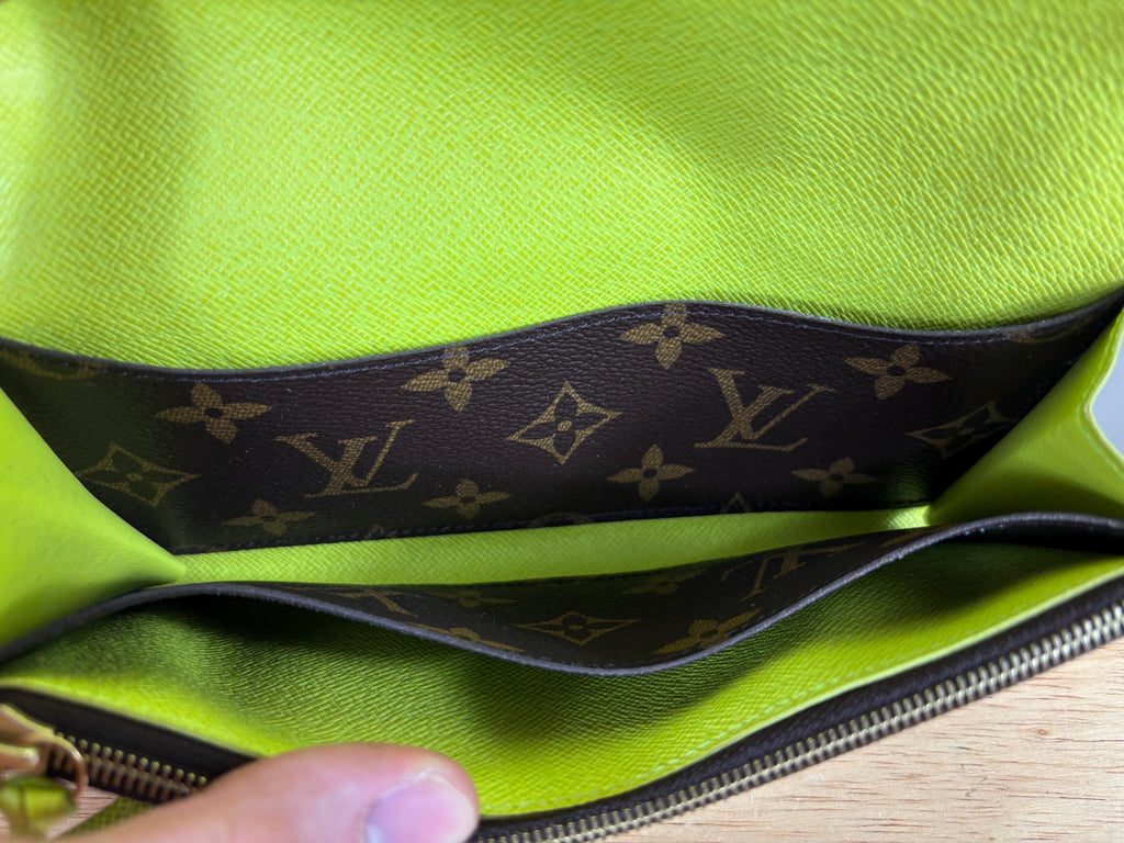Authentic Louis Vuitton Monogram Emilie Neon Long Bifold Wallet w/ Box