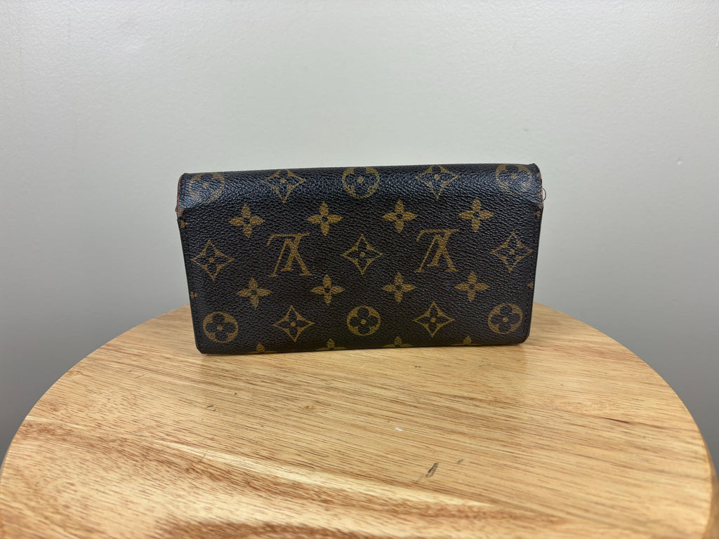Authentic Louis Vuitton Monogram Portefeiulle Sarah Long Bifold Wallet
