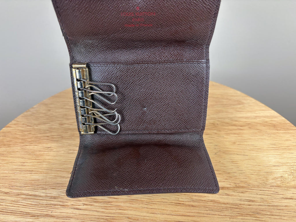 Authentic Louis Vuitton Damier Ebene 6 Key Case