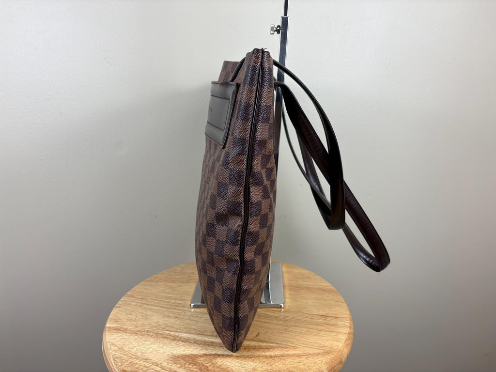 Authentic Louis Vuitton Clifton Damier Ebene Shoulder Handbag w/ Pouch