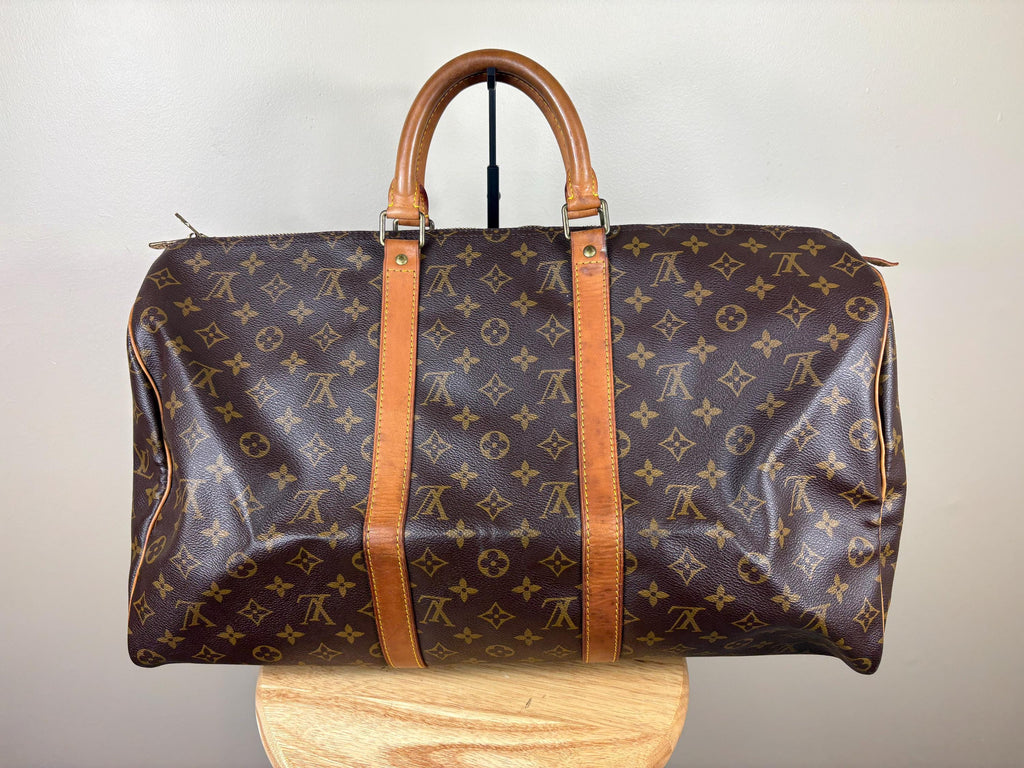 Authentic Louis Vuitton Keepall 50 Monogram Duffle Travel Bag