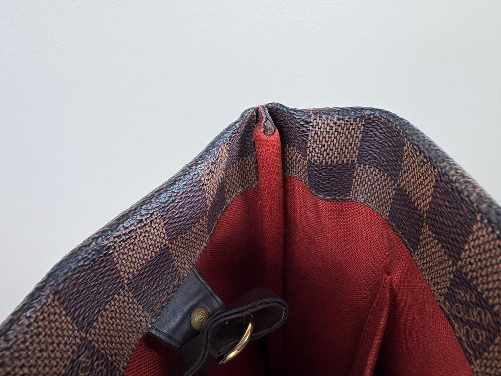 Authentic Louis Vuitton Clifton Damier Ebene Shoulder Handbag w/ Pouch