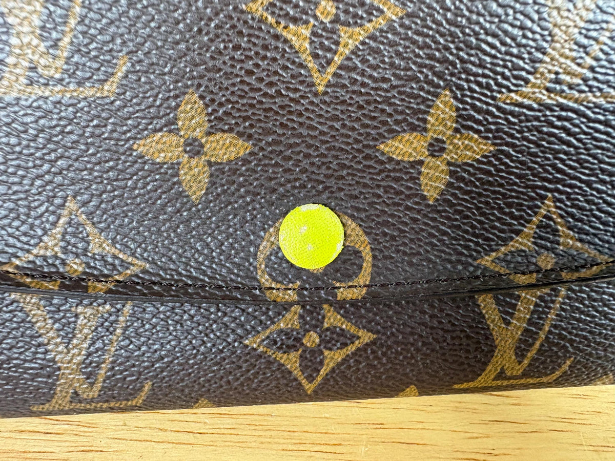 Authentic Louis Vuitton Monogram Emilie Neon Long Bifold Wallet w/ Box