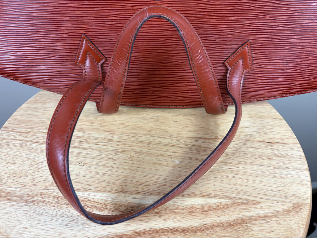 Authentic Louis Vuitton Epi Rust Brown Saint Jacques Hand Bag