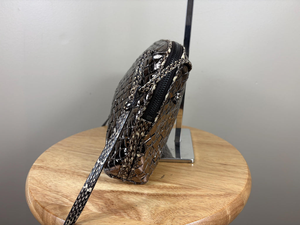 Authentic Bottega Veneta Nodini Metallic Crossbody Bag