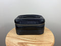 Authentic Chanel Vintage Quilted CC Black Leather Cosmetic Pouch