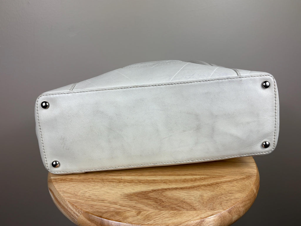 Authentic Chanel Vintage White All Day Top Handle Bag