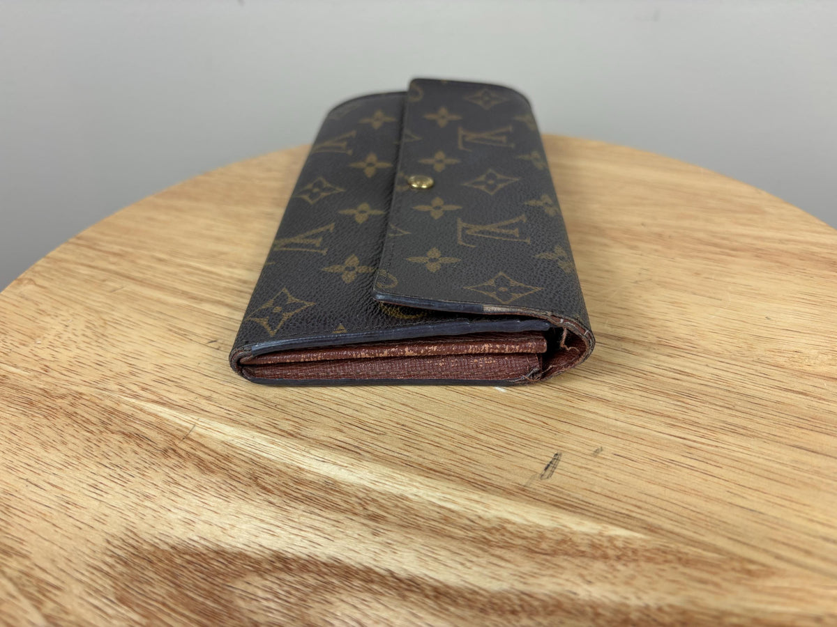 Authentic Louis Vuitton Monogram Portefeiulle Sarah Long Bifold Wallet