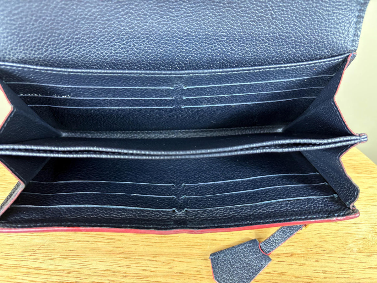 Authentic Louis Vuitton Empreinte Portefeuille Pont Neuf Sarah Long Bifold Wallet w/ Box