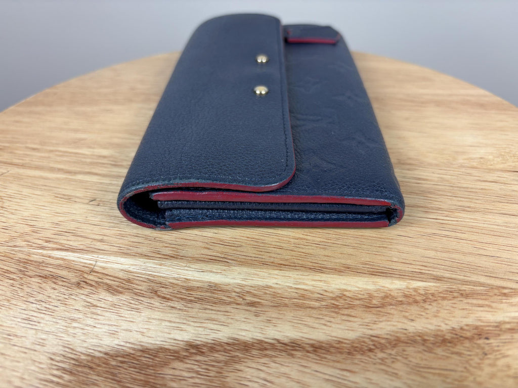 Authentic Louis Vuitton Empreinte Portefeuille Pont Neuf Sarah Long Bifold Wallet w/ Box