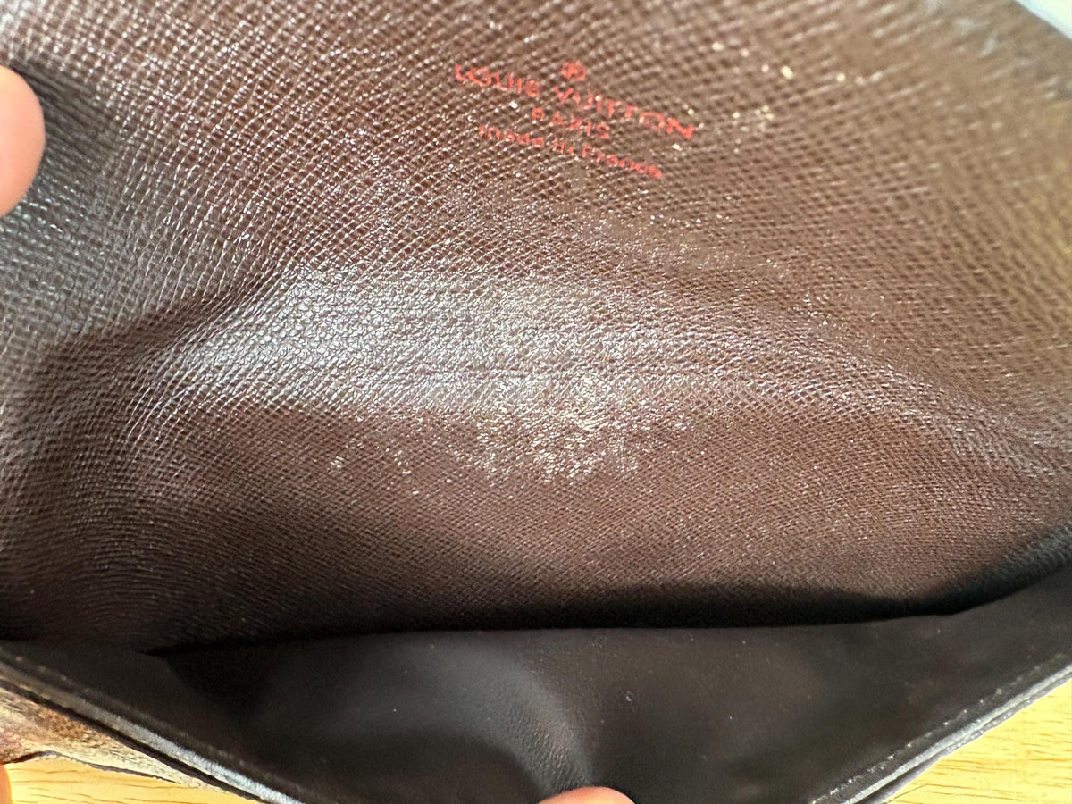 Authentic Louis Vuitton Damier Ebene Origami Wallet w/ Box