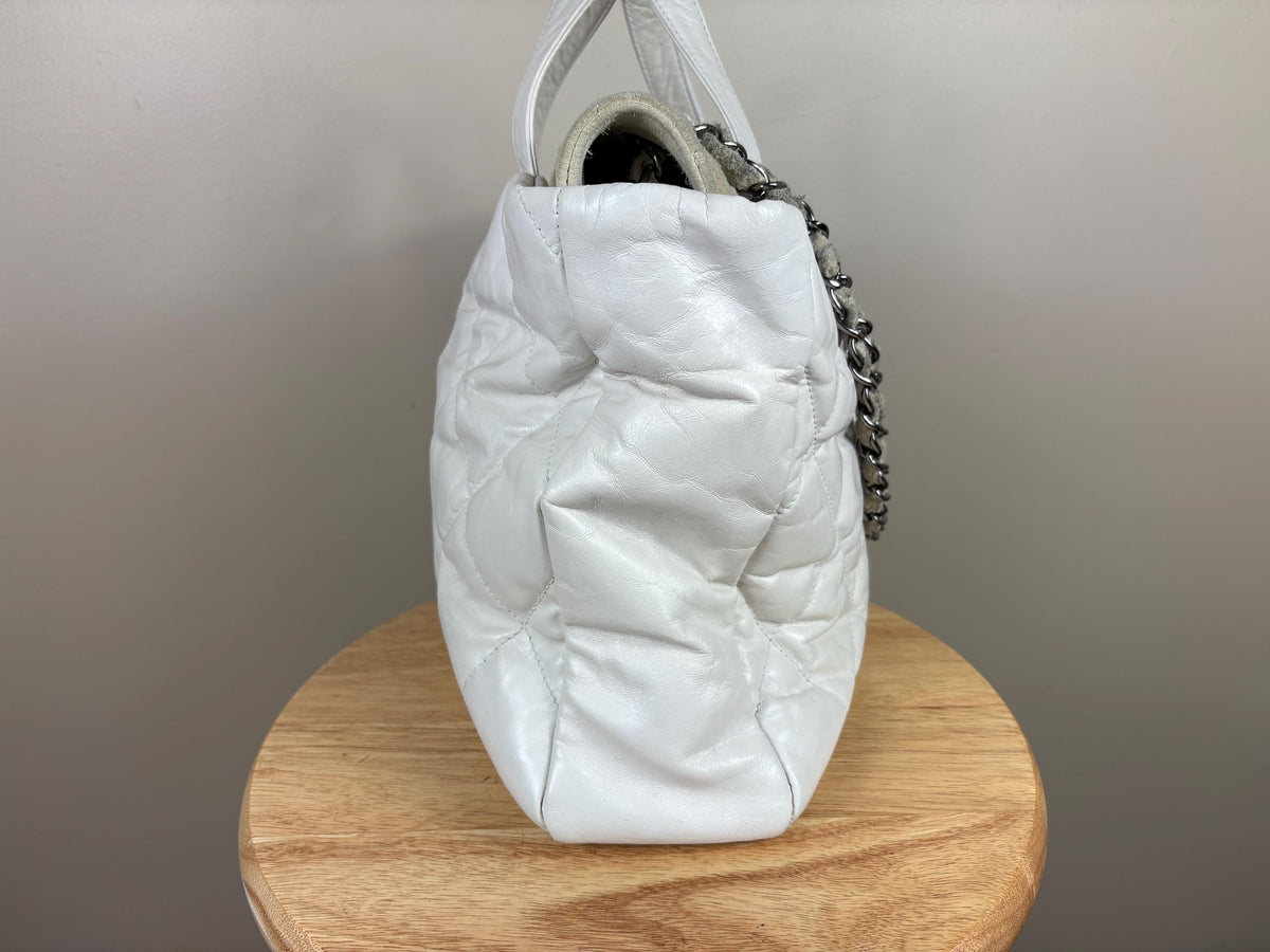 Authentic Chanel Quilted Leather and Suede Portobello 2-Way Bag w/ COA