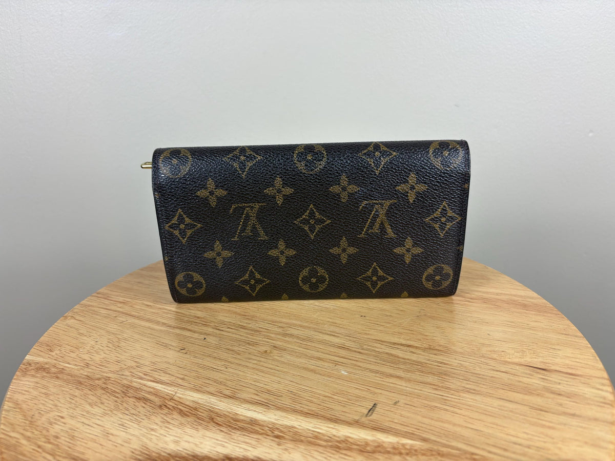 Authentic Louis Vuitton Monogram Portefeiulle Sarah Long Bifold Wallet
