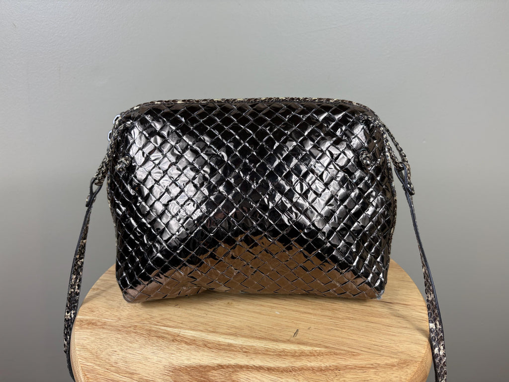 Authentic Bottega Veneta Nodini Metallic Crossbody Bag