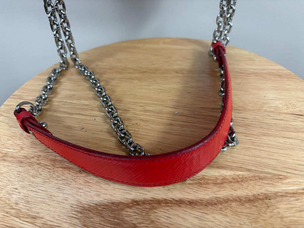 Authentic Louis Vuitton Twist MM Epi Red Leather Crossbody