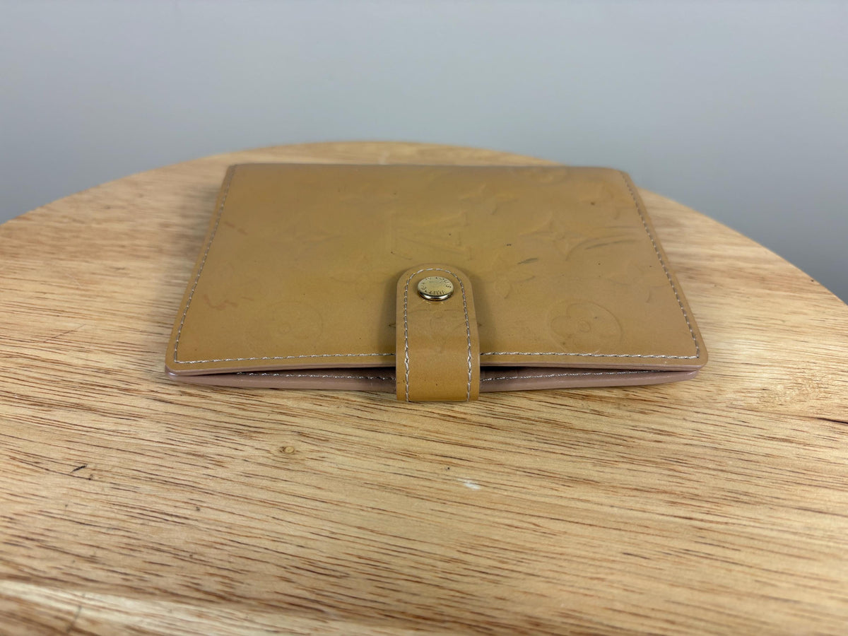 Authentic Louis Vuitton Tan Vernis Agenda PM Notebook Cover
