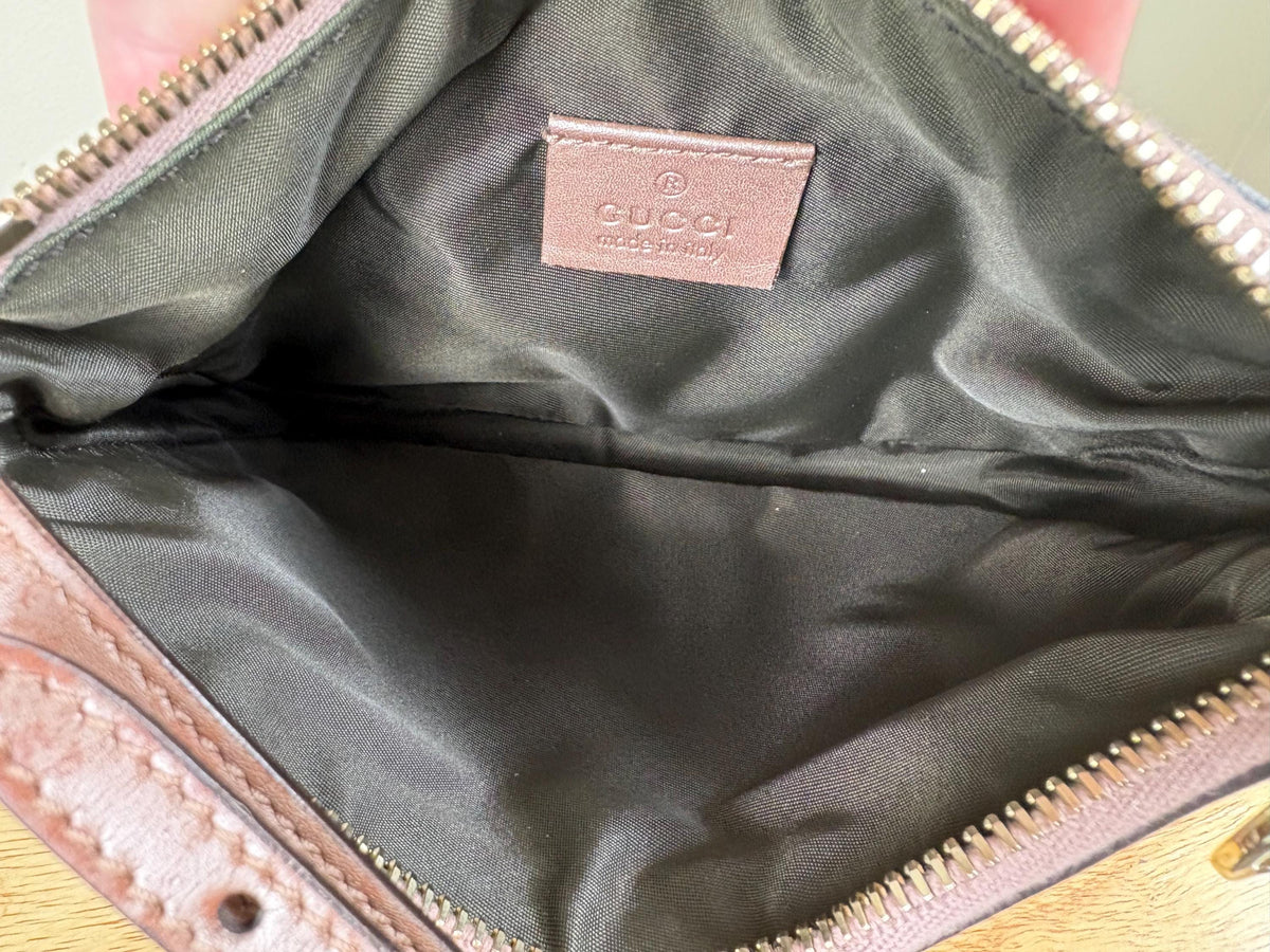 Authentic Gucci Lovely Heart Jacquard Crossbody Monogram Bag