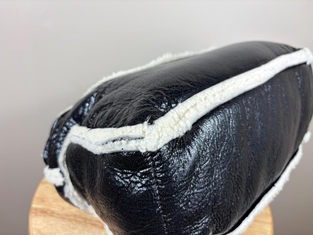 Authentic Celine Boogie Sherling Patent Leather Handbag
