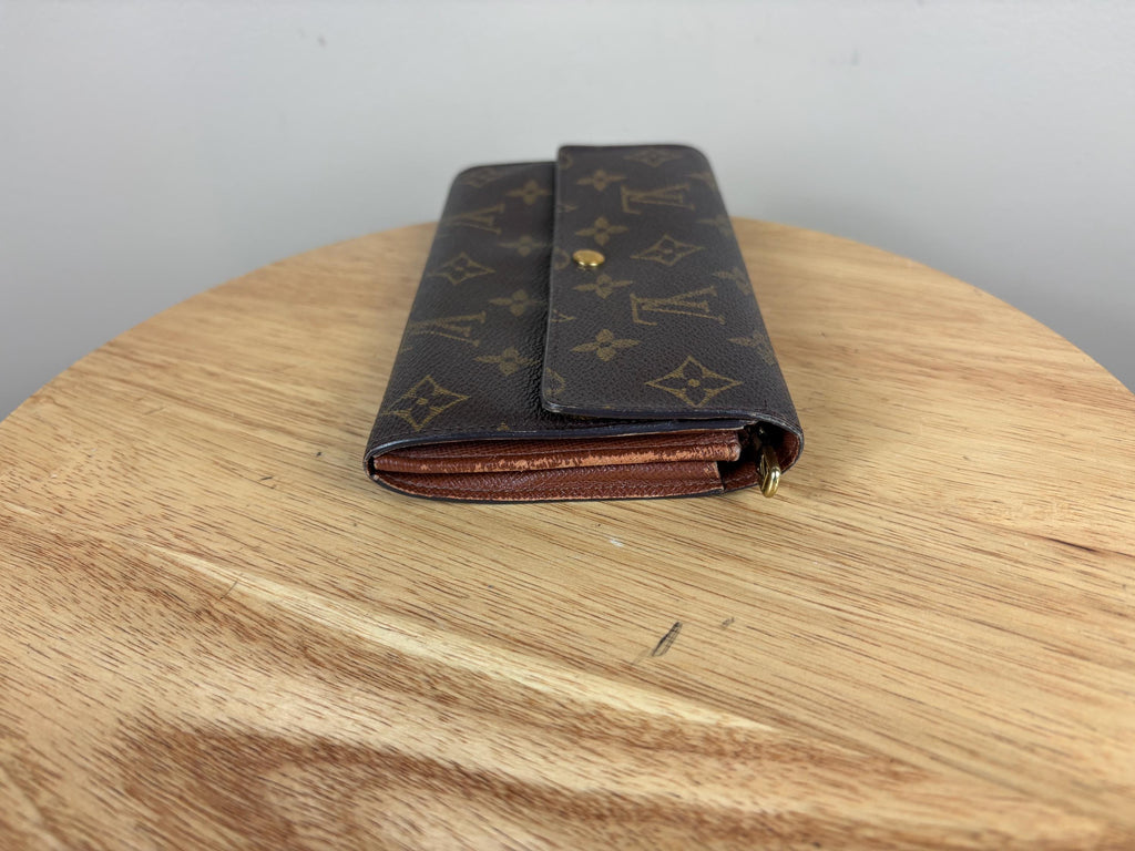 Authentic Louis Vuitton Monogram Portefeiulle Sarah Long Bifold Wallet