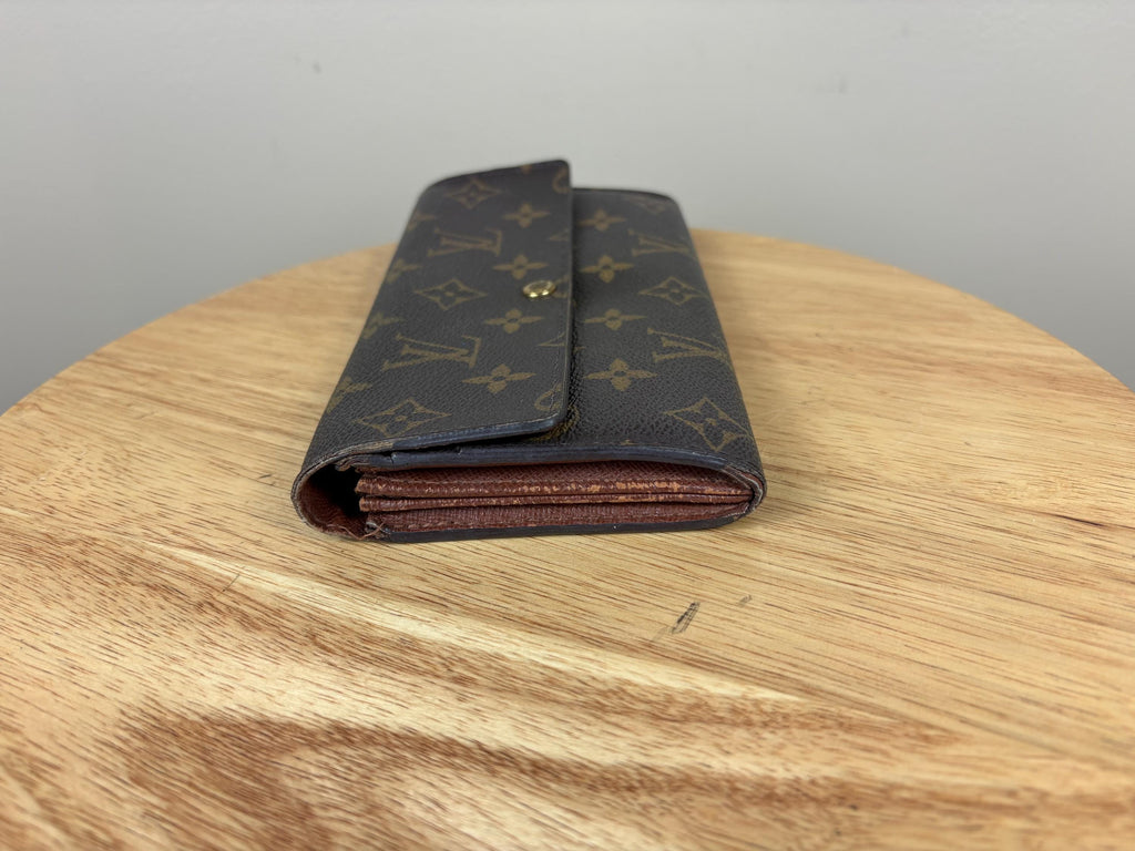 Authentic Louis Vuitton Monogram Portefeiulle Sarah Long Bifold Wallet