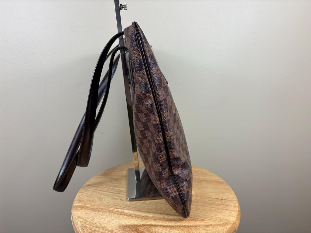 Authentic Louis Vuitton Clifton Damier Ebene Shoulder Handbag w/ Pouch