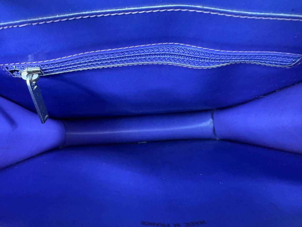Authentic Chanel Coco Mark Hologram Purple Chain Tote