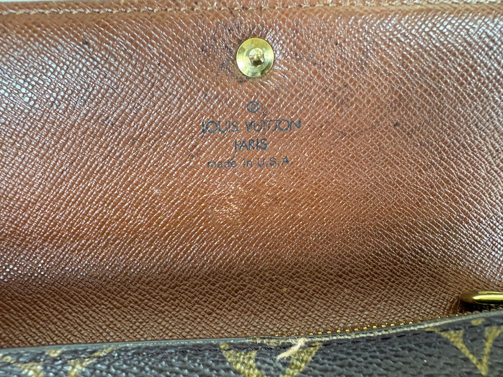 Authentic Louis Vuitton Monogram Portefeiulle Sarah Long Bifold Wallet