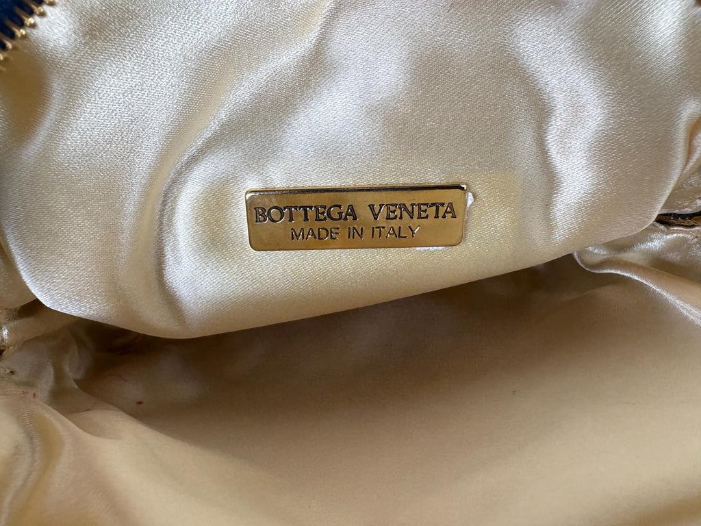 Authentic Bottega Veneta Blue and Pink Nodini Nappa Red Leather Crossbody Bag