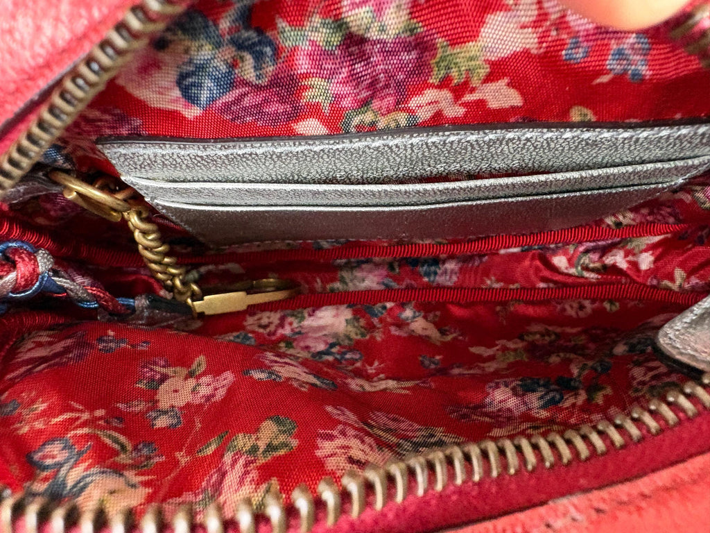 Authentic Gucci Horsebit Trampuntata Zumi Metalic Crossbody Bag