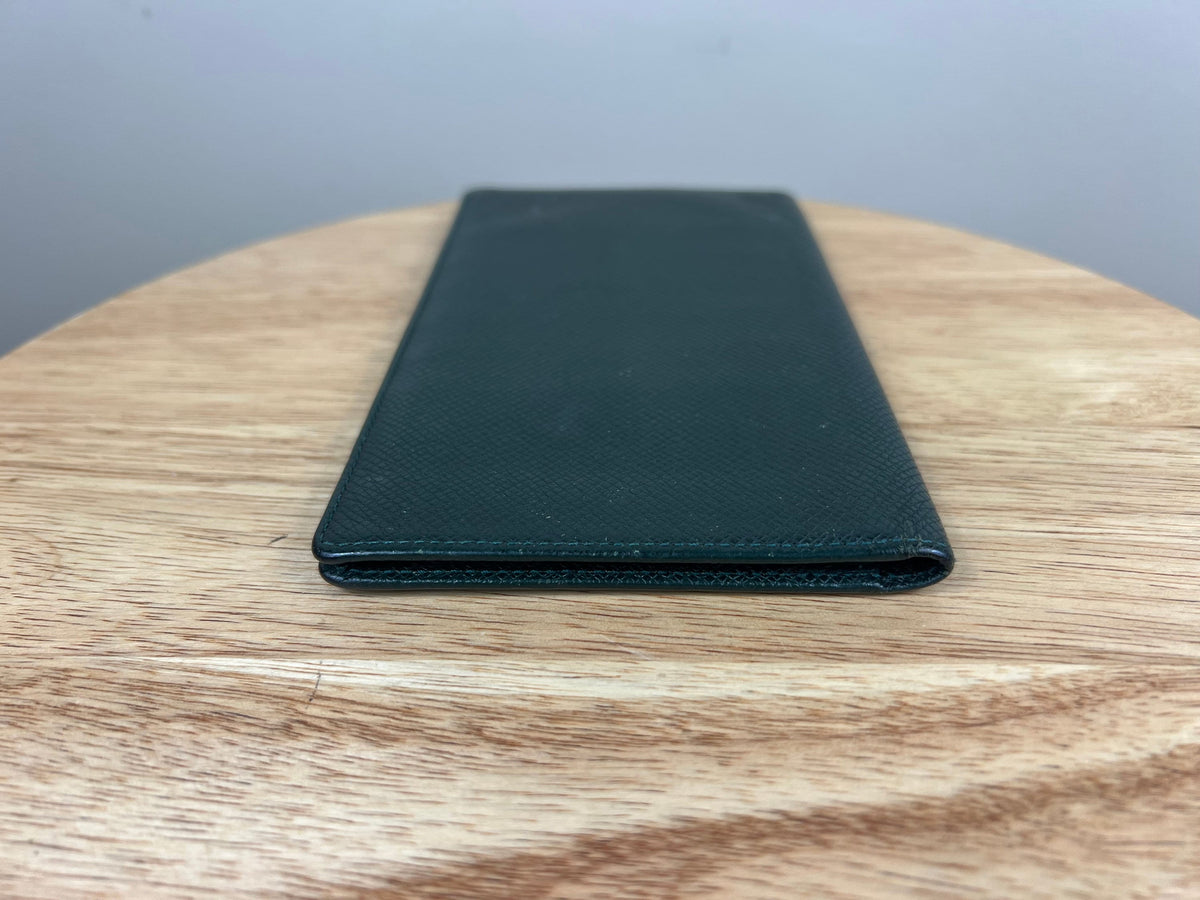 Authentic Louis Vuitton Check-book Wallet Epi Taiga