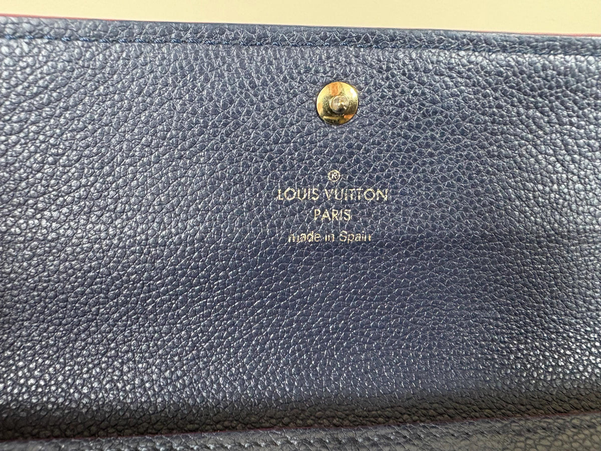 Authentic Louis Vuitton Empreinte Portefeuille Pont Neuf Sarah Long Bifold Wallet w/ Box