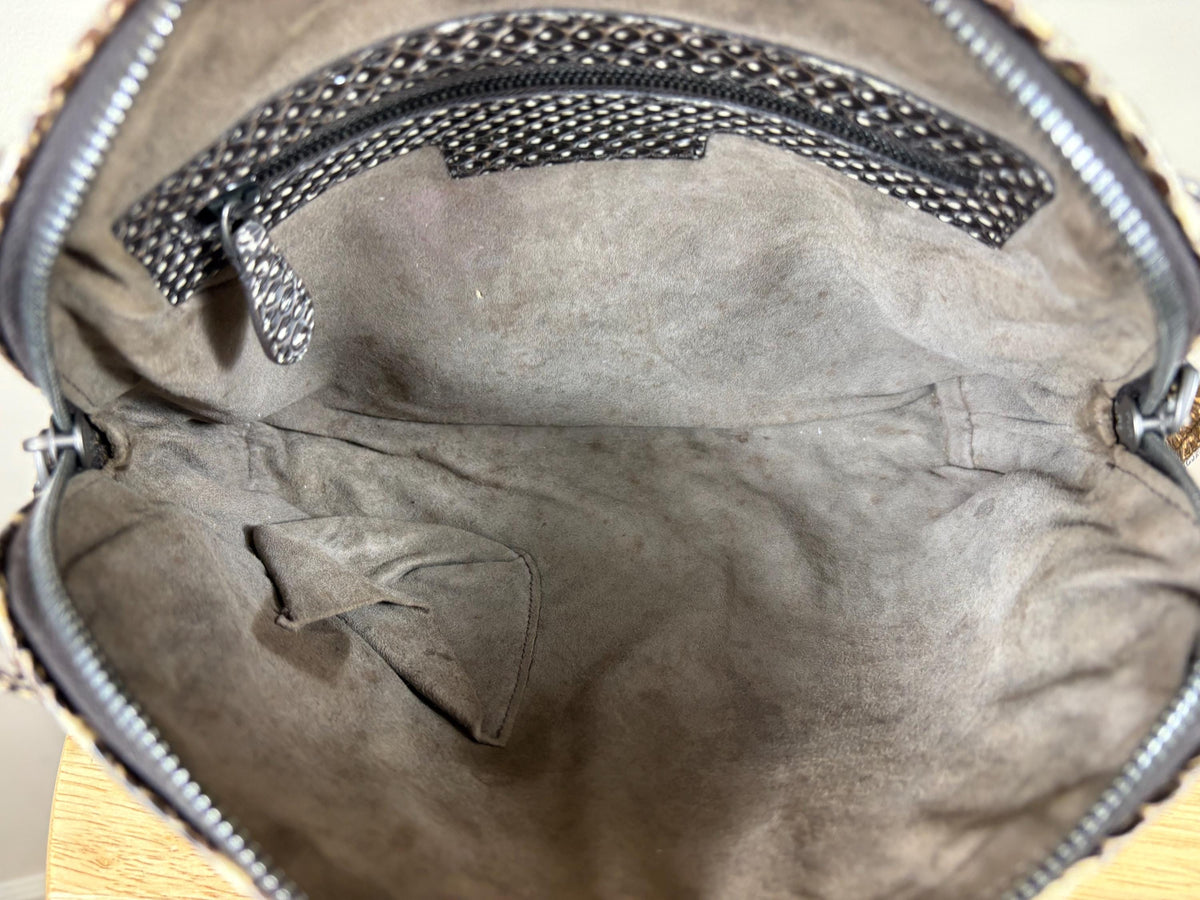 Authentic Bottega Veneta Nodini Metallic Crossbody Bag